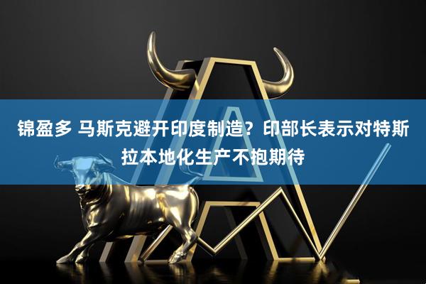 锦盈多 马斯克避开印度制造？印部长表示对特斯拉本地化生产不抱期待