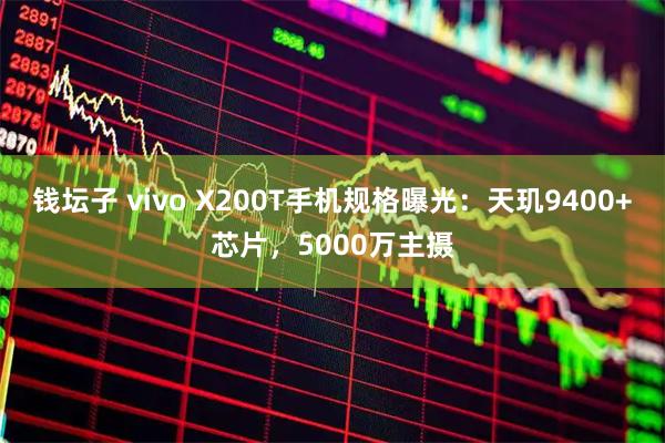 钱坛子 vivo X200T手机规格曝光：天玑9400+芯片，5000万主摄
