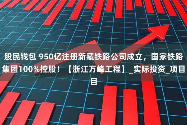 股民钱包 950亿注册新藏铁路公司成立，国家铁路集团100%控股！【浙江万峰工程】_实际投资_项目